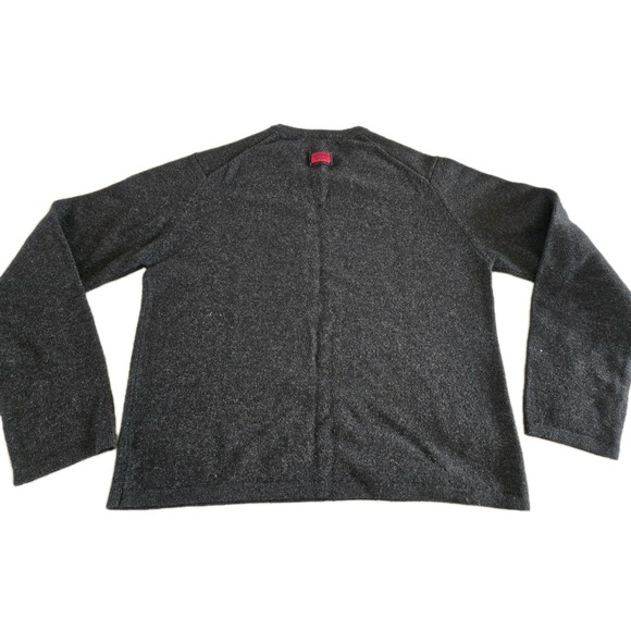 Abercrombie & Fitch Mens 90s Vintage Wool Sweater Size XL Gray Elbow Patches - Picture 2 of 5